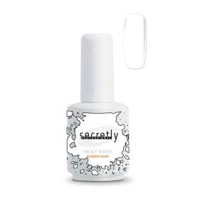 Βάση ημιμόνιμου βερνικιού SECRETLY Rubber Base Milky White 15 ml