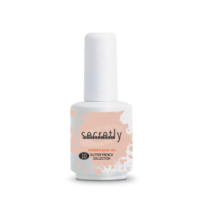 Βάση ημιμόνιμου βερνικιού  SECRETLY Glitter Rubber Base Gel French Collection #10 15 ml