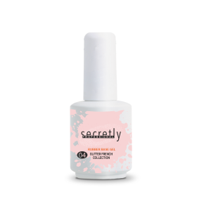 Βάση ημιμόνιμου βερνικιού  SECRETLY Glitter Rubber Base Gel French Collection #4 15 ml