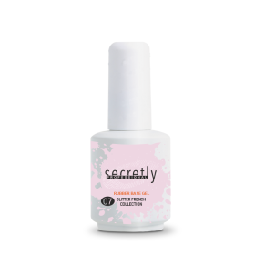 Βάση ημιμόνιμου βερνικιού  SECRETLY Glitter Rubber Base Gel French Collection #7 15 ml
