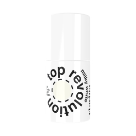 Top coat ημιμόνιμου βερνικιού Revolution MILKY WHITE 14ml