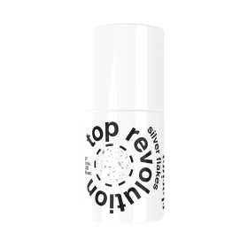 Top coat ημιμόνιμου βερνικιού Revolution SILVER FLAKES 14ml