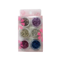 Μπροκάρ EC nail art Σετ 6 τμχ.