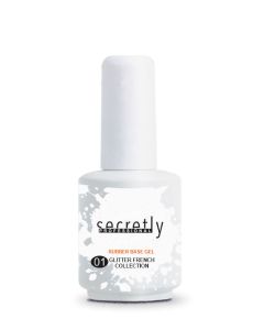 Βάση ημιμόνιμου βερνικιού SECRETLY PROFESSIONAL Glitter Rubber Base Gel French Collection #1 15ml