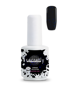 Top coat ημιμόνιμου βερνικιού SECRETLY PROFESSIONAL Shimmer Collection Glitter Top Coat 5 15 ml