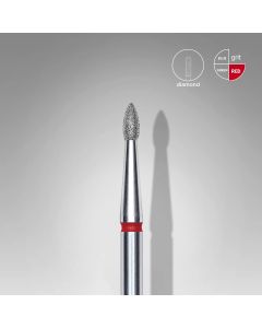 Διαμαντόφρεζα EC Pointed "Bud" κόκκινη Head diameter 1.8mm working part 4.0mm