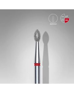Διαμαντόφρεζα EC Pointed "Bud" κόκκινη Head diameter 2.5mm working part 4.5mm