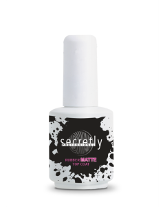 Top coat matte ημιμόνιμου βερνικιού SECRETLY PROFESSIONAL Rubber Matte Top Gel 15 ml