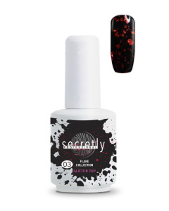 Top coat ημιμόνιμου βερνικιού SECRETLY PROFESSIONAL Flake Collection Top Coat 3 15 ml