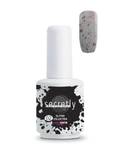 Top coat matte ημιμόνιμου βερνικιού SECRETLY PROFESSIONAL Glitter Collection Rubber Matte Top Coat 2 15 ml