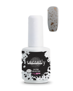 Top coat matte ημιμόνιμου βερνικιού SECRETLY PROFESSIONAL Glitter Collection Rubber Matte Top Coat 3 15 ml