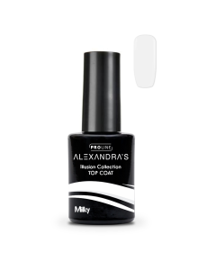 Top Coat ημιμόνιμου βερνικιού ALEXANDRA`S PROLINE Illusion Collection Top Coat Milky 14ml