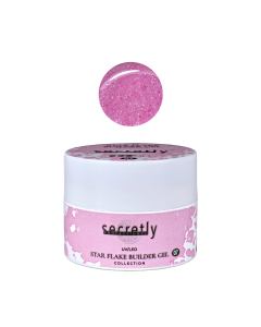 UV/LED gel SECRETLY PROFESSIONAL STAR FLAKE BUILDER GEL Collection #7