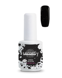 Top coat ημιμόνιμου βερνικιού SECRETLY PROFESSIONAL Shimmer Collection Glitter Top Coat 3 15 ml