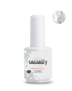 Βάση ημιμόνιμου βερνικιού SECRETLY PROFESSIONAL Rubber base Twinkle Collection 1 15ml