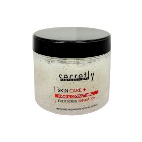 Απολεπιστικό scrub ποδιών SECRETLY PROFESSIONAL Foot Scrub Exfoliation Sugar Coconut shell Skin Care+ 350ml