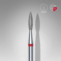 Διαμαντόφρεζα EC "Flame" κόκκινη head 1.0mm head diameter 2.1mm working part 8.0mm
