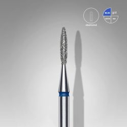Διαμαντόφρεζα EC Pointed "Flame" μπλε head diameter 1.6mm working part 8.0mm