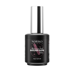 Βάση ημιμόνιμου βερνικιού Noriko Nails Builder Base Shimmer Pink Fiber 15ml