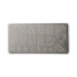 Μεταλλική πλακέτα nail art CLARISSA Plate Stamping Fiori - Λουλούδια  #CL3161