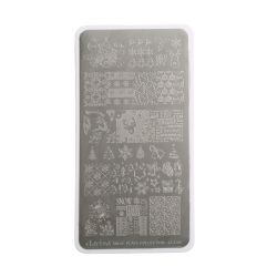 Μεταλλική πλακέτα nail art CLARISSA Plate Stamping Natale - Коледни #CL3165