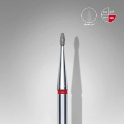 Διαμαντόφρεζα EC Rounded "Bud"  κόκκινη Head diameter 1.2mm working part 3.0mm 
