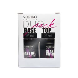 Σετ βάση και top coat για ημιμόνιμο βερνίκι NORIKO Nails DUO Base and Glass Top Gel 15ml