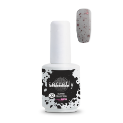 Top coat matte ημιμόνιμου βερνικιού SECRETLY PROFESSIONAL Glitter Collection Rubber Matte Top Coat 2 15 ml