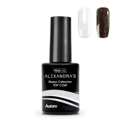 Top Coat ημιμόνιμου βερνικιού ALEXANDRA`S PROLINE Illusion Collection Top Coat Aurora 14ml