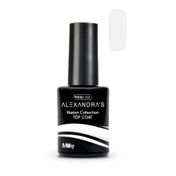 Top Coat ημιμόνιμου βερνικιού ALEXANDRA`S PROLINE Illusion Collection Top Coat Milky 14ml