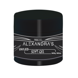 UV/LED gel ALEXANDRA'S PROLINE Soft gel Collection Milky White 50g