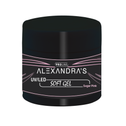 UV/LED gel ALEXANDRA'S PROLINE Soft gel Collection Sugar Pink 50g