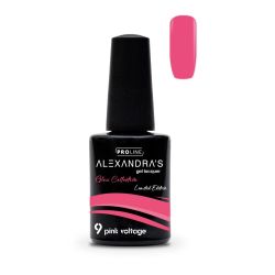 Ημιμόνιμο βερνίκι ALEXANDRA'S PROLINE Limited Edition Glow Collection #9 Pink Voltage
